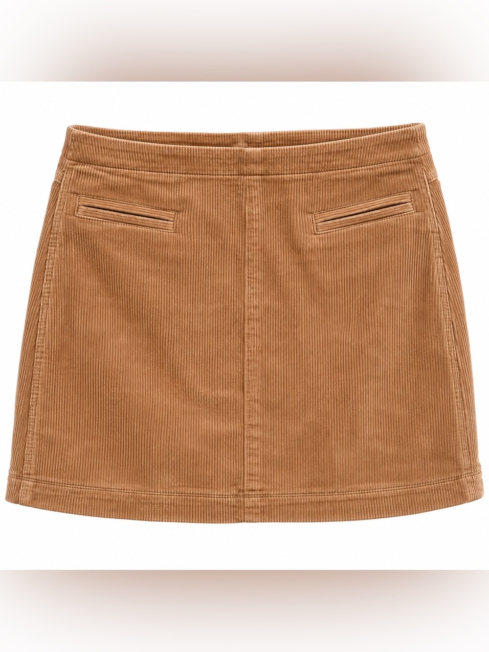 Primark Tan Corduroy Mini Skirt with Welt Pockets